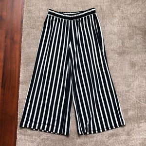Black & White Wide Leg Pants